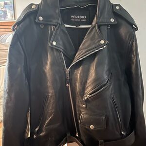 Wilson Black Leather Jacket for Men